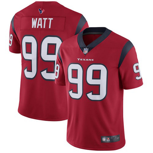 Houston Texans Limited Red Men J J  Watt Alternate Jersey NFL Football #99 Vapor Untouchable->houston texans->NFL Jersey